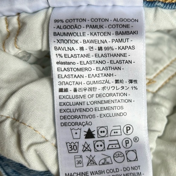 Levi’s Light Blue Wash Tango Hazy Daisy Floral Print 501 Skinny Jeans 26x28 - Picture 12 of 15